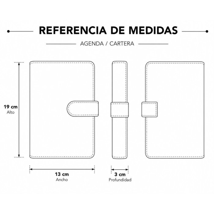 Agenda Financiera A6 con Sistema de Sobres y 6 Argollas