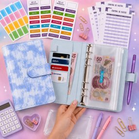 Agenda Financiera A6 con Sistema de Sobres y 6 Argollas