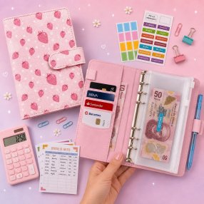 Agenda Financiera A6 con Sistema de Sobres y 6 Argollas