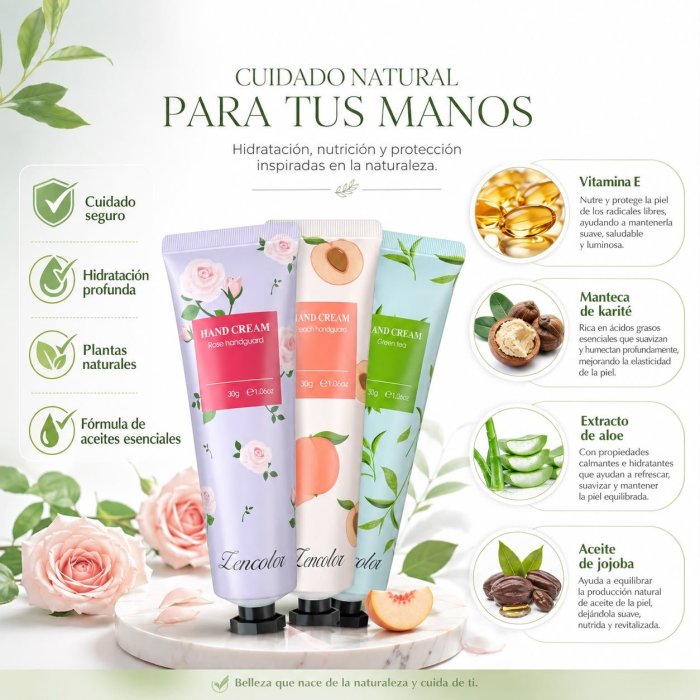 Set de 10 Cremas de Manos Hidratantes 30 g