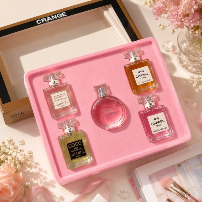 Set de 5 Mini Fragancias para Mujer – Presentación de Regalo