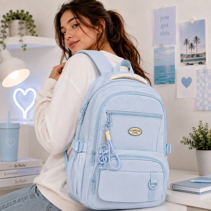 Mochila Juvenil Casual de Gran Capacidad 45 cm