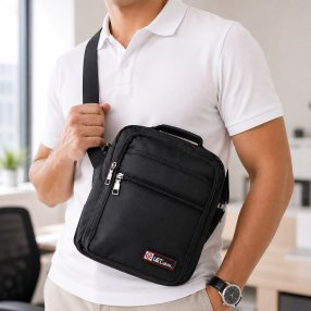 Crossbody para Caballero Multi Compartimentos con Asa