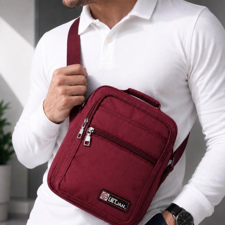 Crossbody para Caballero Multi Compartimentos con Asa