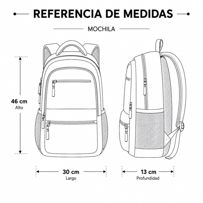 Mochila Juvenil Deportiva Unisex de Gran Capacidad
