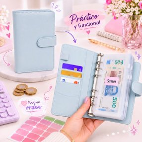 Agenda Financiera A6 con Sistema de Sobres y 6 Argollas