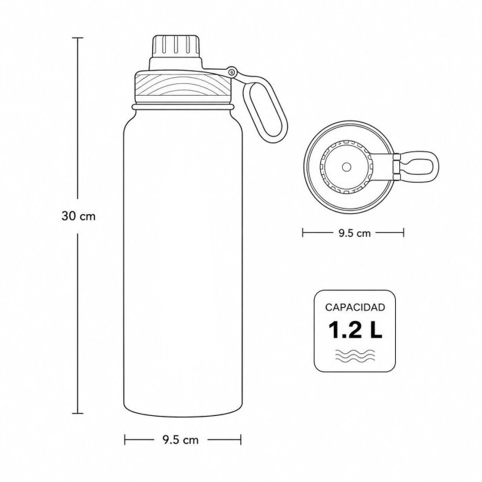 Termo Deportivo 40 oz con Asa | 1,200 ml