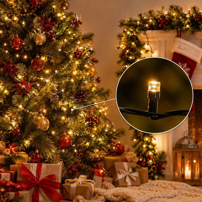 Serie Navideña 100 Luces LED Cálidas de 5 Metros