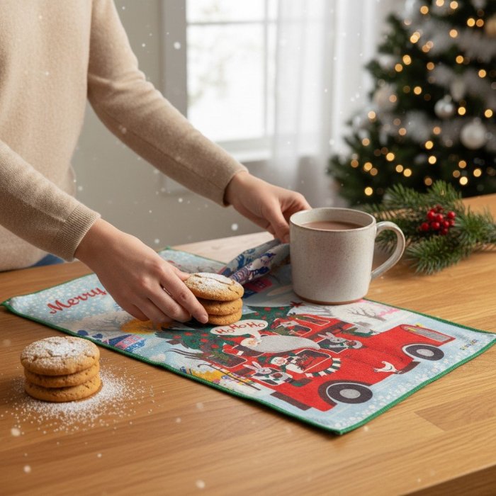 Media Docena Toallas Navideñas 40x60 cm – 6 Piezas Surtidas