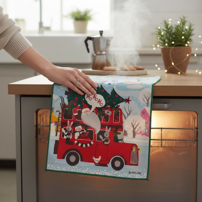 Media Docena Toallas Navideñas 40x60 cm – 6 Piezas Surtidas