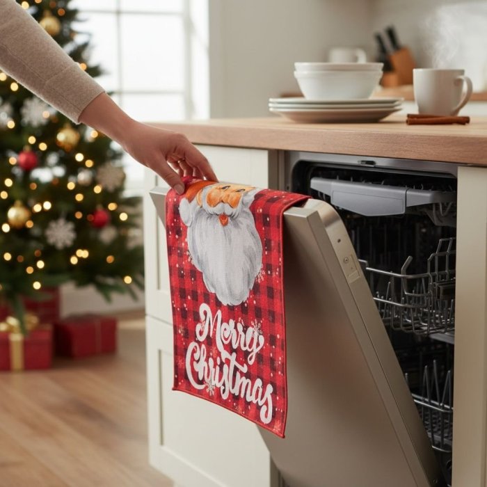 Media Docena Toallas Navideñas 40x60 cm – 6 Piezas Surtidas