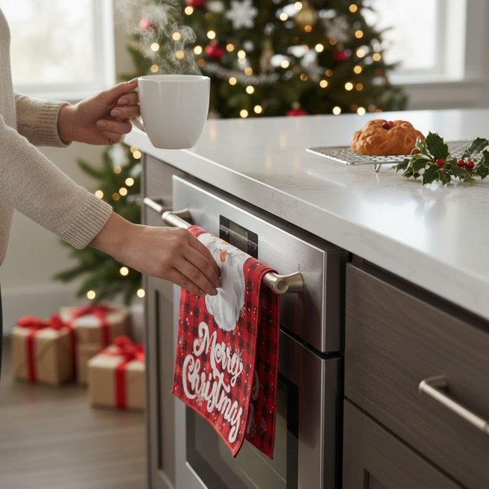 Media Docena Toallas Navideñas 40x60 cm – 6 Piezas Surtidas