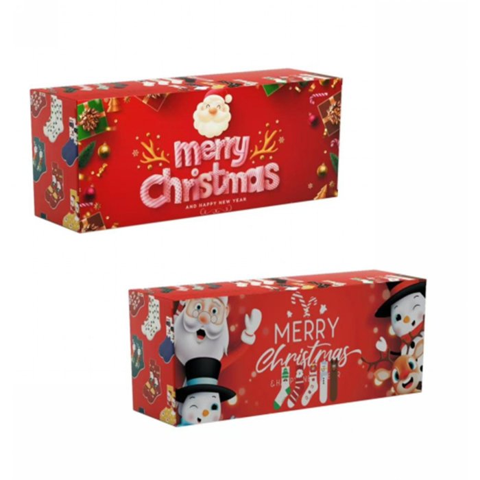 Caja con 5 Pares de Calcetines Navideños Juveniles – Diseños Surtidos
