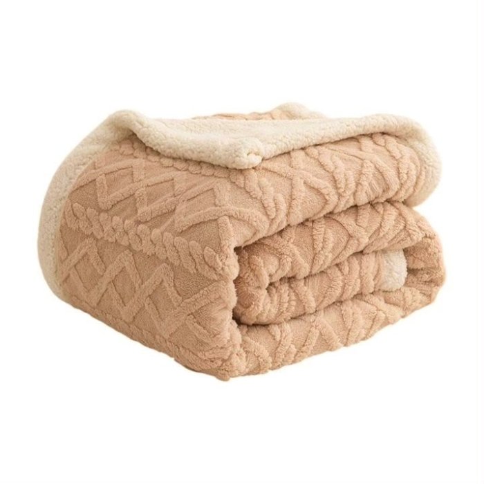Frazada Trenzada Borreguito 2.00x2.20 m Plush Sherpa