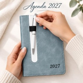 Agenda 2027 en Español con Porta Bolígrafo Integrado