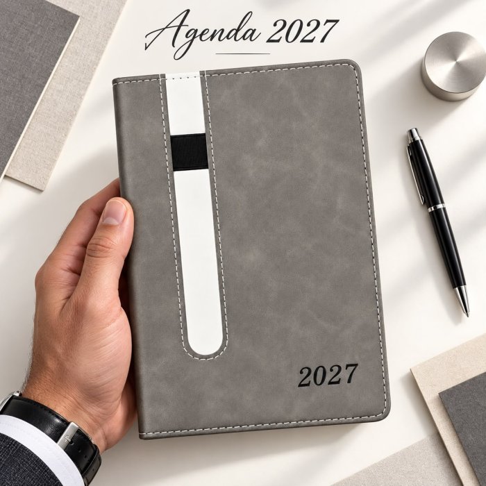 Agenda 2027 en Español con Porta Bolígrafo Integrado