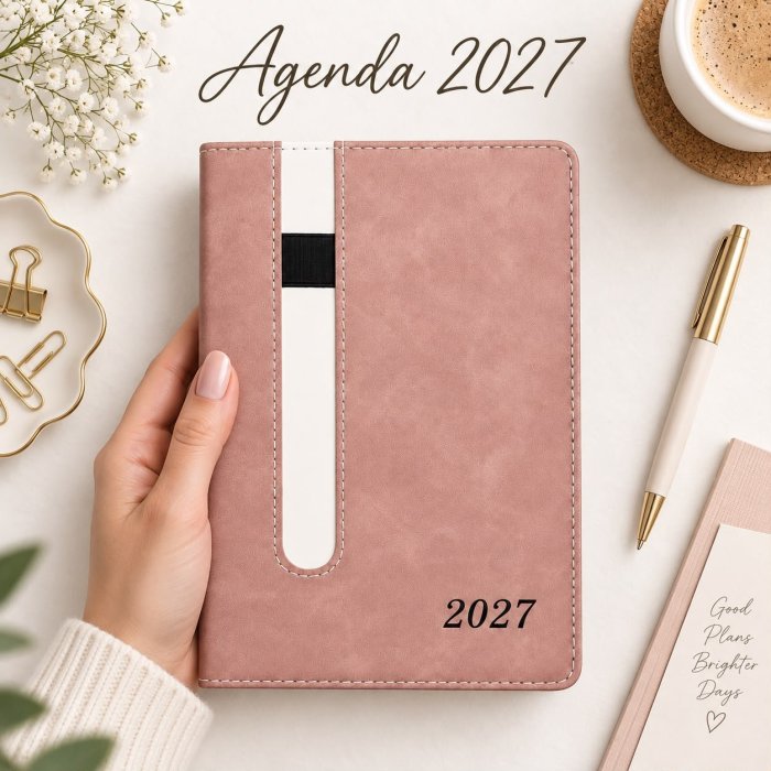 Agenda 2027 en Español con Porta Bolígrafo Integrado