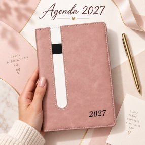 Agenda 2027 en Español con Porta Bolígrafo Integrado