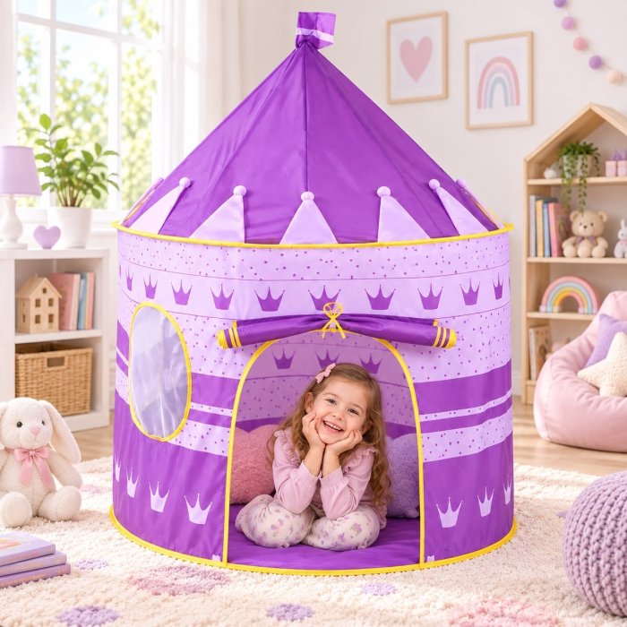 Casita de Campaña Infantil Tipo Castillo 105x135 cm