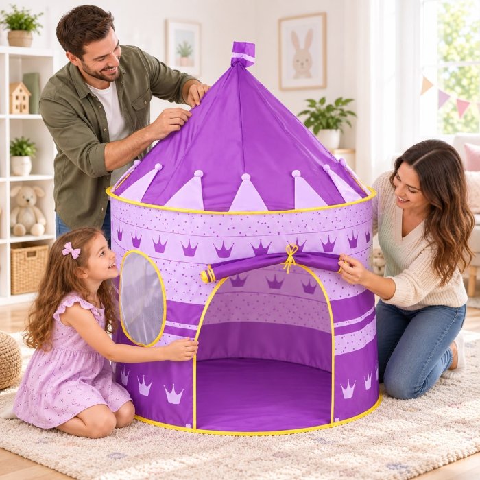 Casita de Campaña Infantil Tipo Castillo 105x135 cm