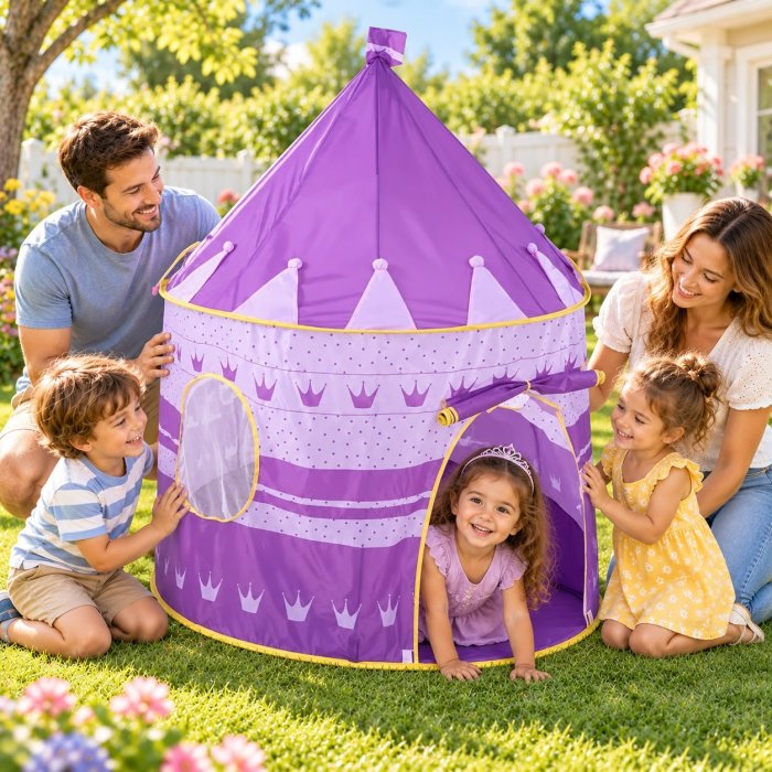 Casita de Campaña Infantil Tipo Castillo 105x135 cm