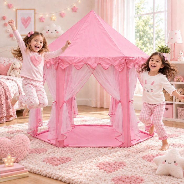 Casita de Princesas Infantil 1.40x1.40 m | Casa de Juegos