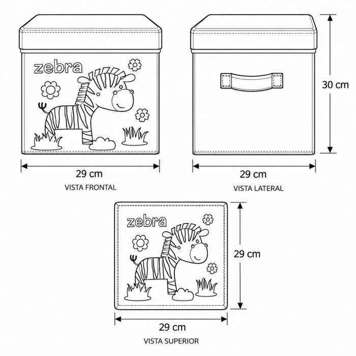 Caja Infantil Organizadora con Diseño – Color Surtido