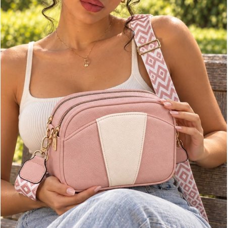 Crossbody para Dama con Correa Ancha 23x7x17 cm