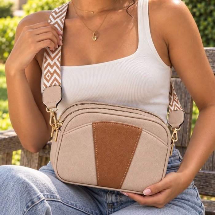 Crossbody para Dama con Correa Ancha 23x7x17 cm