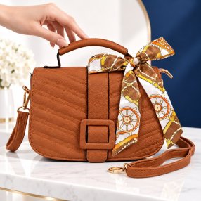 Crossbody Dama Elegance con Mascada 25x8.5x16 cm