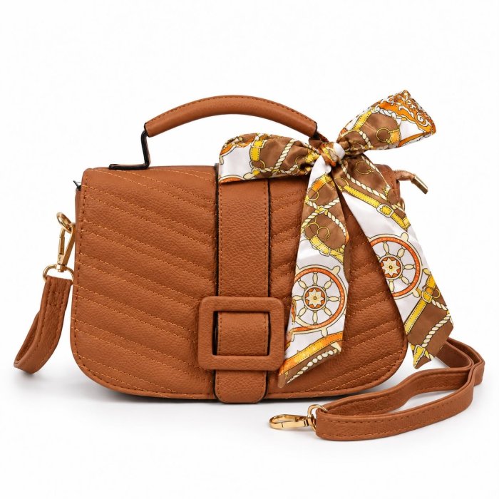 Crossbody Dama Elegance con Mascada 25x8.5x16 cm