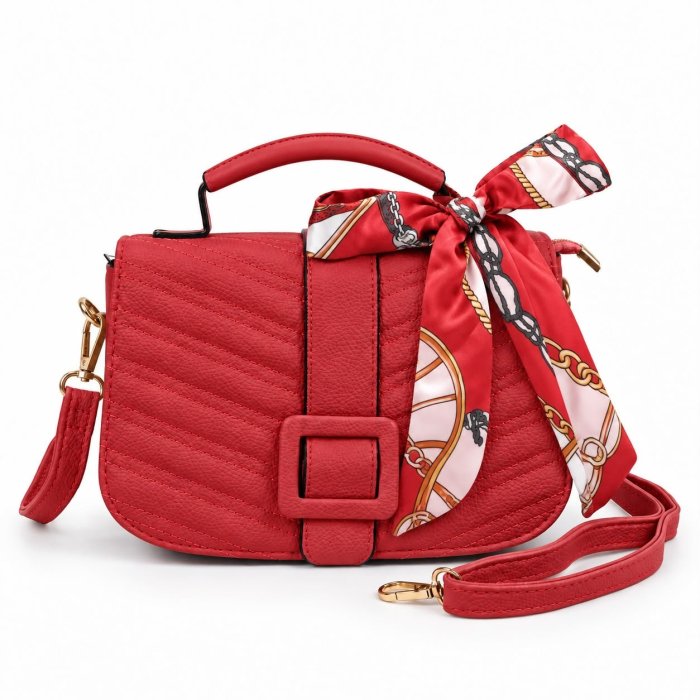 Crossbody Dama Elegance con Mascada 25x8.5x16 cm