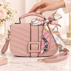 Crossbody Dama Elegance con Mascada 25x8.5x16 cm
