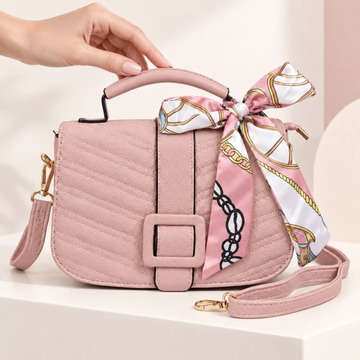 Crossbody Dama Elegance con Mascada 25x8.5x16 cm