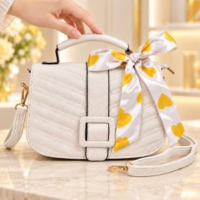 Crossbody Dama Elegance con Mascada 25x8.5x16 cm