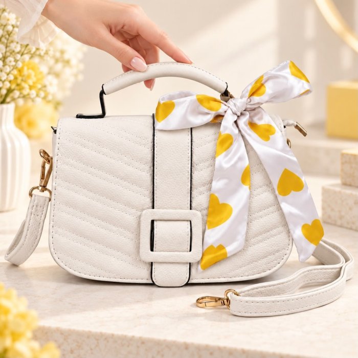 Crossbody Dama Elegance con Mascada 25x8.5x16 cm