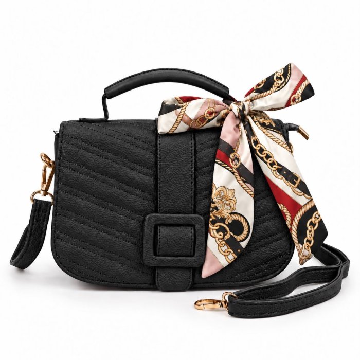 Crossbody Dama Elegance con Mascada 25x8.5x16 cm