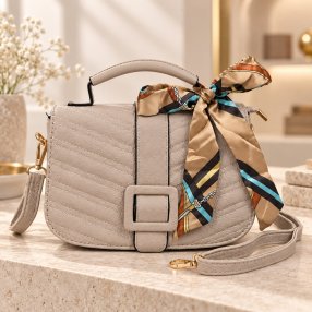 Crossbody Dama Elegance con Mascada 25x8.5x16 cm