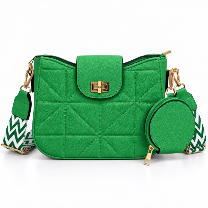 Crossbody Dama con Monedero y Correa Ancha 23x8x17 cm
