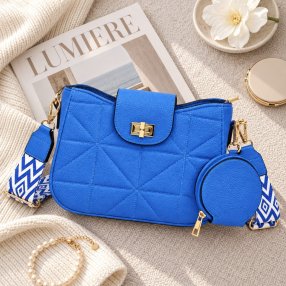 Crossbody Dama con Monedero y Correa Ancha 23x8x17 cm