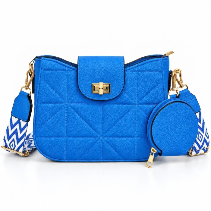 Crossbody Dama con Monedero y Correa Ancha 23x8x17 cm