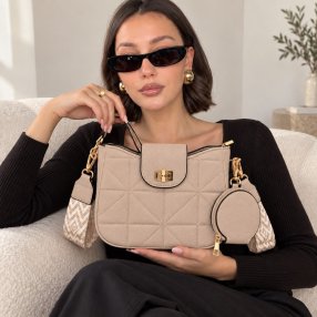 Crossbody Dama con Monedero y Correa Ancha 23x8x17 cm