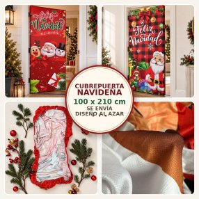 Funda Navideña para Puerta 100x210 cm Impresión HD