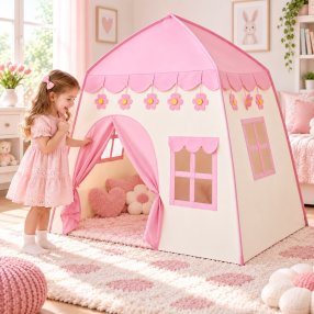 Casita Infantil con Ventanas 130x100x130 cm