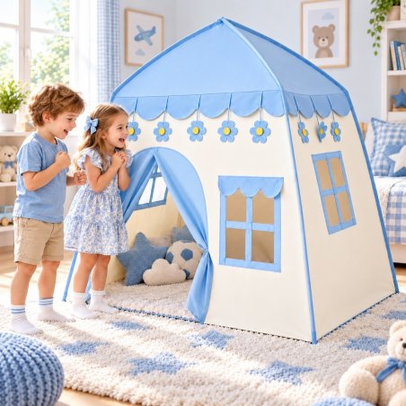 Casita Infantil con Ventanas 130x100x130 cm