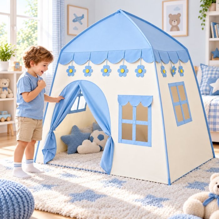 Casita Infantil con Ventanas 130x100x130 cm