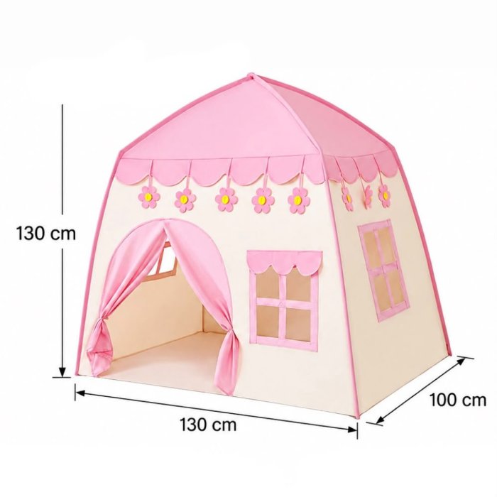 Casita Infantil con Ventanas 130x100x130 cm
