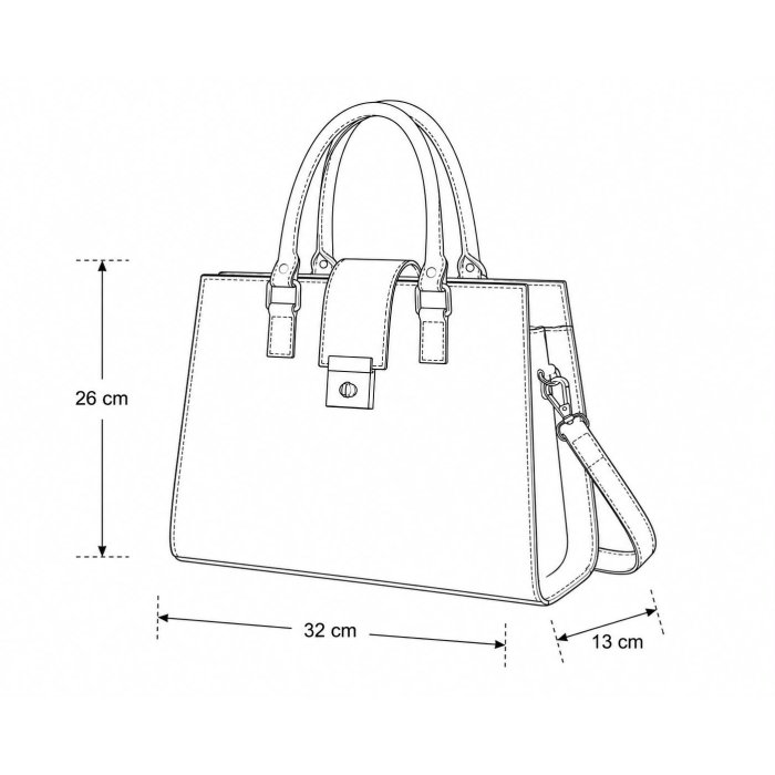 Bolsa Dama Ejecutiva Texturizada 32x13x26 cm