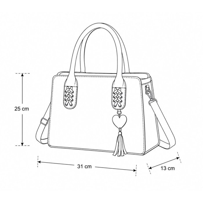 Bolsa Dama Elegante con Grabado y Correa Removible