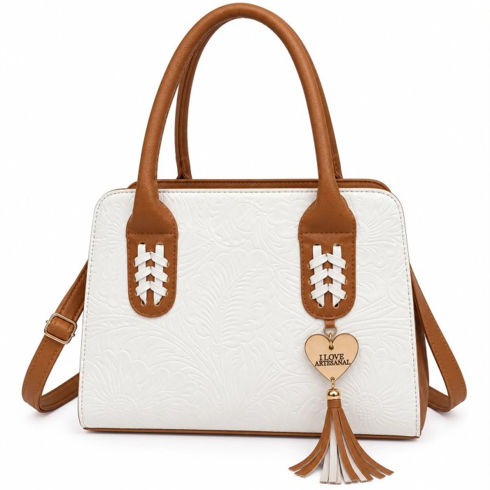 Bolsa Dama Elegante con Grabado y Correa Removible